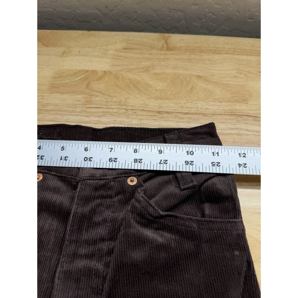 Vintage 80s Levi's Corduroy Saddleman Boot Cut Jeans Junior Size 10 Slim 23X25.5